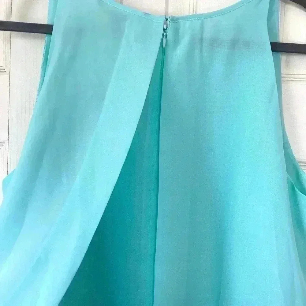 NWT Zac and Rachel tank top Beautiful sky blue tank top with draped back Size XL - Picture 6 of 8